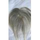 3x5 mono topper with 100% natural gray color hair can bleach and color free