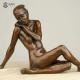 Sexy Naked Brass Woman Sculpture Outdoor Decoration Life Size