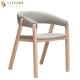 Nordic Ultra Modern Dining Chairs Solid Wood Upholstered Chair 75cm Height