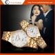 055B Couple Watch Full Gold Luxury Golden Watch Woman Watch for Lady Vintage Quartz Watch