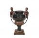 Shallow Cast Iron Flower Pots / Antique Cast Iron Planters Erosion Resistance