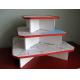 Square Cardboard Cake Stand Panton Color Gloss Surface Treatment ISO Approval