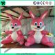 Cute Pink Inflatable Rabbit,Giant Pink Inflatable Bunny, Party Inflatable Animal