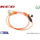 Multimode MPO To LC Breakout Patch Cable 2.0mm OM2 MPO Harness Round Flat Cable