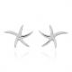 Aera Vida Sea Life Ocean Starfish Shining Star Sterling Silver Post Stud Earrings