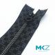 Black Embroidered Zipper Corn Tooth Open-end Metal Zipper