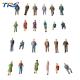 1:50 ABS plastic scale model painted figures 3.6cm for model building materials