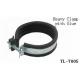 TL-7005 15--315mm pipe single open clamp PVC/EPDM  rubber Glue electrical equipment accessory metal for fixing hose tube