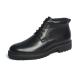 Spring Black Lace Up Anti Skid Mens Ankle Leather Boots