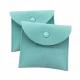 Snap Button Double sided 8*8cm Velvet Jewelry Pouch
