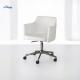 Modern Upholstered Swivel Task Chair with Flared Arms for Home Office in White