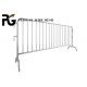 Galvanized Temporary Crowd Control Barriers , Red Metal Pedestrian Barriers