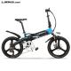 LANKELEISI Foldable Electric Bike , 20 Inch Electric Commuter Bike L G Battery