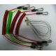 Custom colors stainless steel wire coil lanyard tethers cable with heavy duty snap hooks