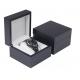 Customized Black Matte Single Watch Boxes Pu Leather Square Wooden