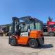 Container Mast 3ton Forklift Red Diesel Powered Forklift Chinese Engine