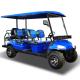 Blue color Electric Golf UTV Utility Cart 4 passenger With Lithium Battery Road Legal Vehicles
