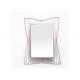 Modern Home Decor Rectangle Mirrored Wall Art Rose Gold Hollowed-out Metal Frame