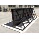 Concert Crowd Control Barriers Black Surface With 40x50x2mm Square Tube