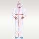 Non Woven Type 4 Waterproof Hazmat Suit S To 4XL Disposable Safety Coveralls