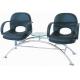 2 Or 3 Seat Salon Waiting Chairs With Table , Hair Salon Reception Chairs 38cm Seat Height