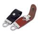 Leather Keychain USB Flash Drives Logo Debossed Printing