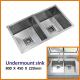 18 Gauge Undermount Stainless Steel Kitchen Sink PVD NANO 80x45