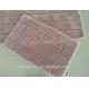 Bricks pattern plain color shaggy bath room mat