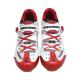 Red And White Mountain Cycling Shoes Geometry Design Body High Pressure Resistance