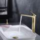 Modern Sanitary Gold Hot And Cold Wash Basin Taps Single Handle