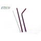 Whiskey Bent Stainless Steel Straws , Various Colored Reusable Straw Set