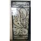interior doors wrought iron glass with 8*8mm black steel bar