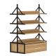 High Density Wooden Retail Shoe Rack Display 4 Layers Anti Crack For Large Shopping Mall