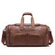 MingLu Waterproof Brown PU Leather Duffle Bag Male Duffle Bag Fashionable