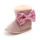Wholesale Cheap Flannel Bowknot girl 0-18 months infant crib booties baby