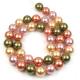 DIY Handmade 10mm Round Multicolor Shell Pearl Beads Strand on Sale