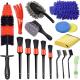 Manufacture Wholesale Auto Detailing Cleaning Tools 17Pcs Car Brush For Car Wheel Interior