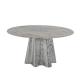 Customized Marble Round Dining Table For 6 Marble Top Metal Legs