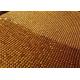 3x3mm Gold Metal Mesh Fabric ,  Smooth Surface Sequin Mesh Fabric Cloth
