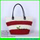 LUDA U striped color customized paper straw crocheting handbag shoulder bags