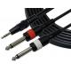 RHOS / CE Audio Link Cable 1/8 TRS Stereo to 1/4 TS Mono Cord for Computer