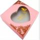 lid and base gift box with PVC transparent window  chocolate candy packaging box