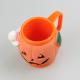 Halloween Cup 3D Pumpkin Molding 250ML Plastic PP Material Cup With Rubber Logo Wrapped