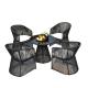 Outdoor wicker chair outdoor furniture garden set plastic resin chair and table rattan patio furniture