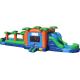 inflatable kdis obstacle course with bouncer and slide