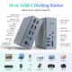 Aluminum Alloy And ABS Material USB C Docking Station with SD /TF Card Reader Plug And Play Connectivity