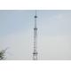 High Wind Speed Tv Antenna Pole Towers , 50m Silver Television Antenna Tower