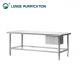 Hospital Stainless Steel Furnishing 1400mm X 800mm X 800mm Fully Welding Stainless Steel Table With Drawer
