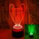 Champion sports creative gifts custom 3D night light trophy colorful touch LED visual small table lamp