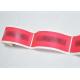 Red Pet Material Adhesive Custom Tamper Evident Labels With Anti - Counterfeit